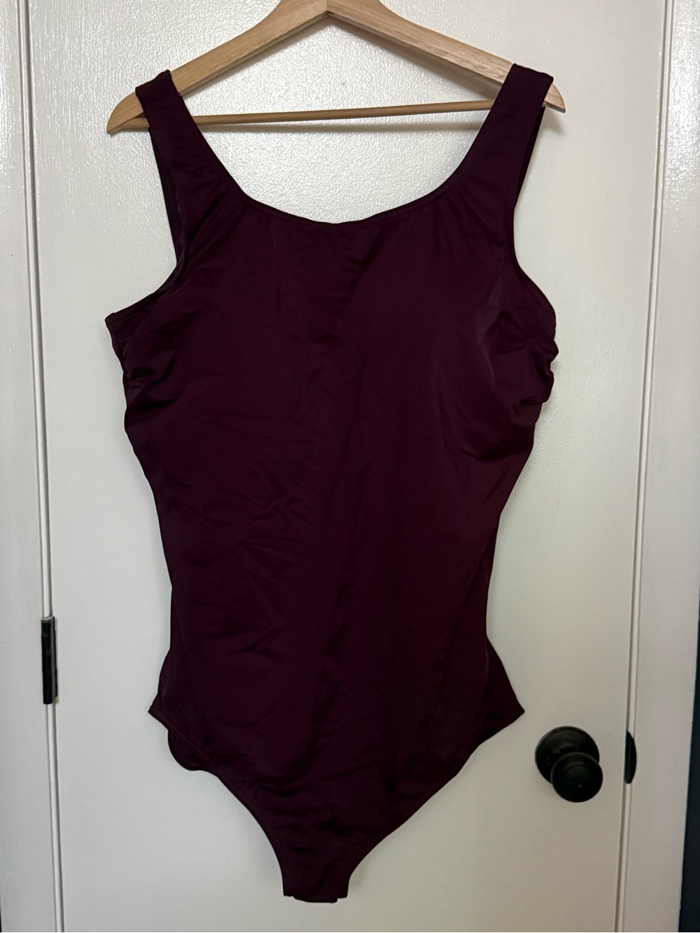 Classic One-Piece Swimsuit — Deep Plum